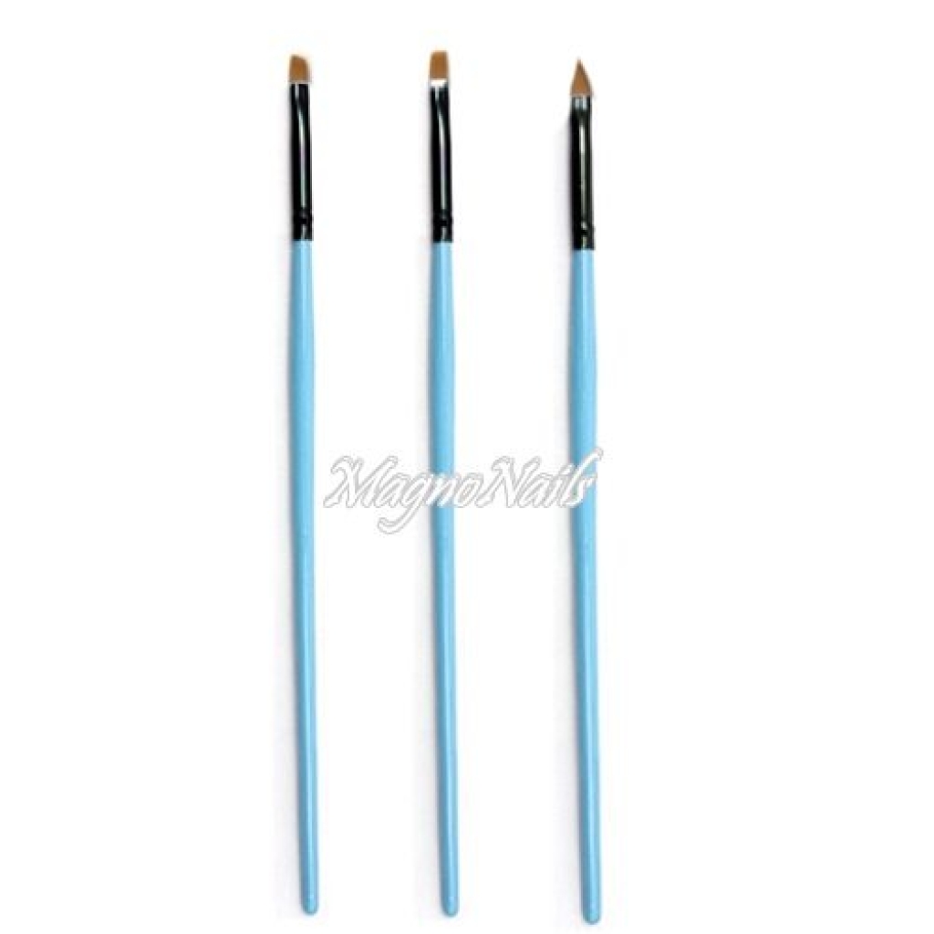 Nail Art Pinsel Set 3 -Teilig Nagelpinsel Nägel Nagelstudio Zubehör Günstig Schnäppchen