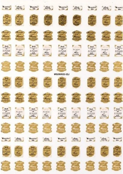 Nagelsticker - Aufkleber selbstklebend - Nail Sticker - gold