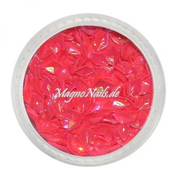 3D Einlegemotive - Diamond Shapes - korallenrot Gltter Rhombus