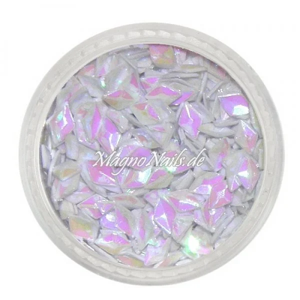 3D Einlegemotive - Diamond Shapes - weiß Nail Art Nailart Schmuck