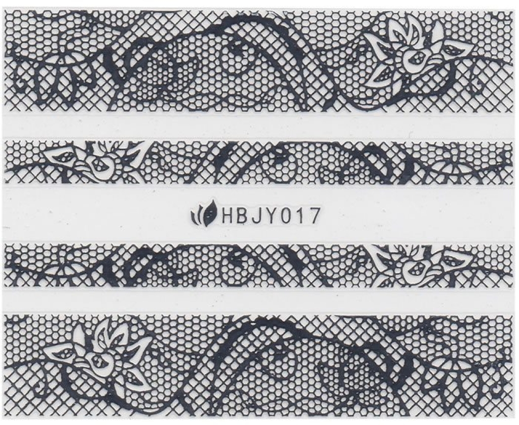 3D Lace Metallic Sticker - silber Ornamente Seblstklebende Aufkleber Nagelsticker Nagelaufkleber