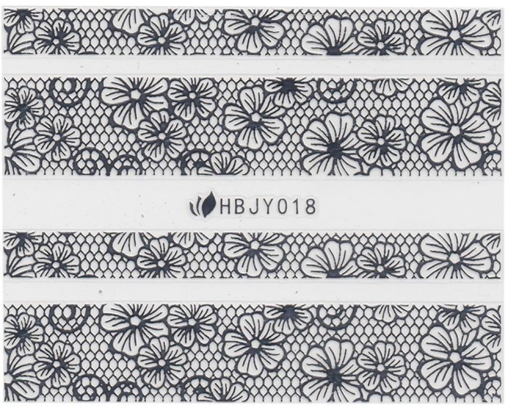 3D Lace Metallic Sticker - silber Ornamente Seblstklebende Aufkleber Nagelsticker Nagelaufkleber