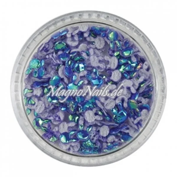 3D Einlegemotive - Shapes - 3D Hasen lila Ostern Nailart Nageldesign Nail art