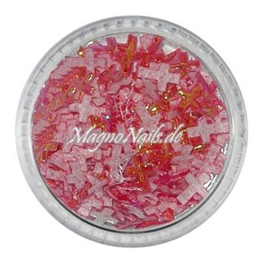3D Einlegemotive - Shapes - Kreuze rot  Nailart Nageldesign Nail art