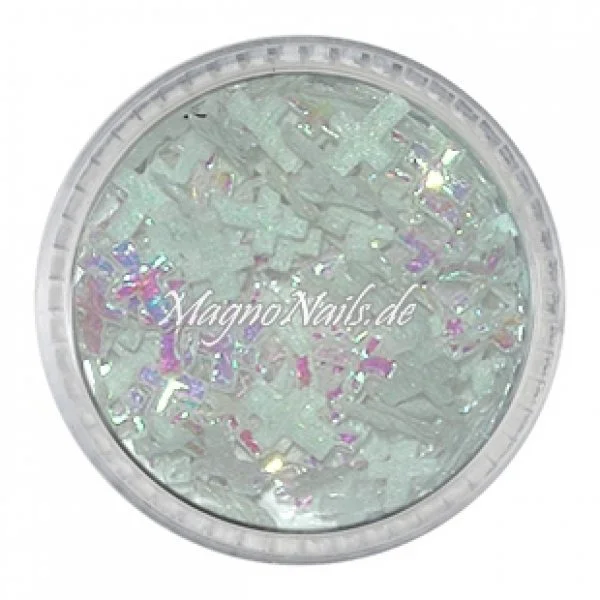 3D Einlegemotive - Shapes - Kreuze weiß Nailart Nageldesign Nail art