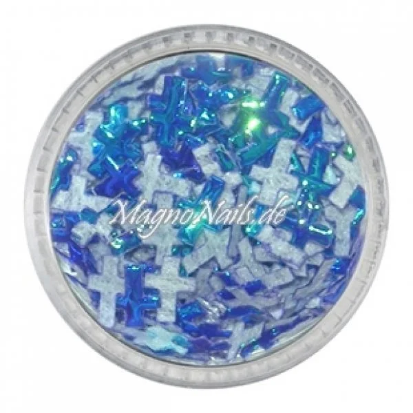 3D Einlegemotive - Shapes - Kreuze dunkelblau Nailart Nageldesign Nail art