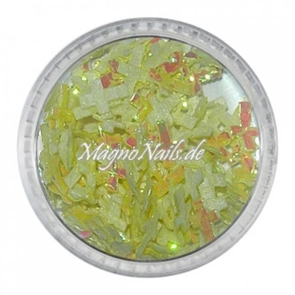 3D Einlegemotive - Shapes - Kreuze gelb Nailart Nageldesign Nail art