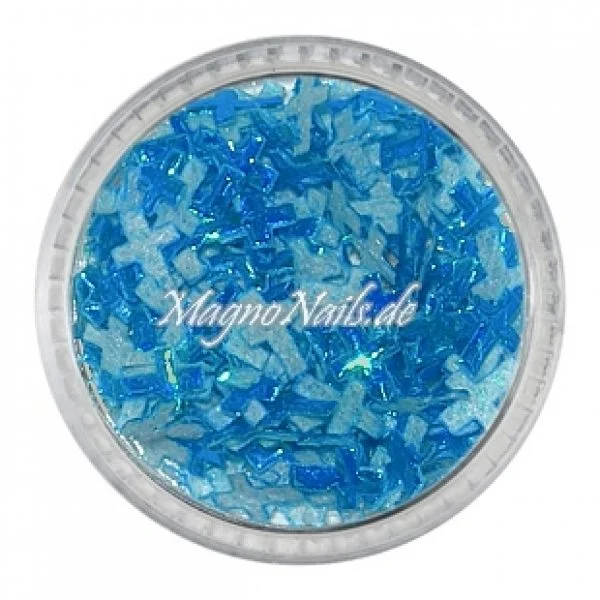 3D Einlegemotive - Shapes - Kreuze blau Nailart Nageldesign Nail art