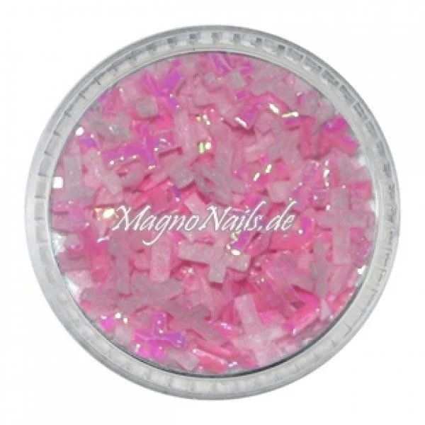 3D Einlegemotive - Shapes - Kreuze rosa Nailart Nageldesign Nail art