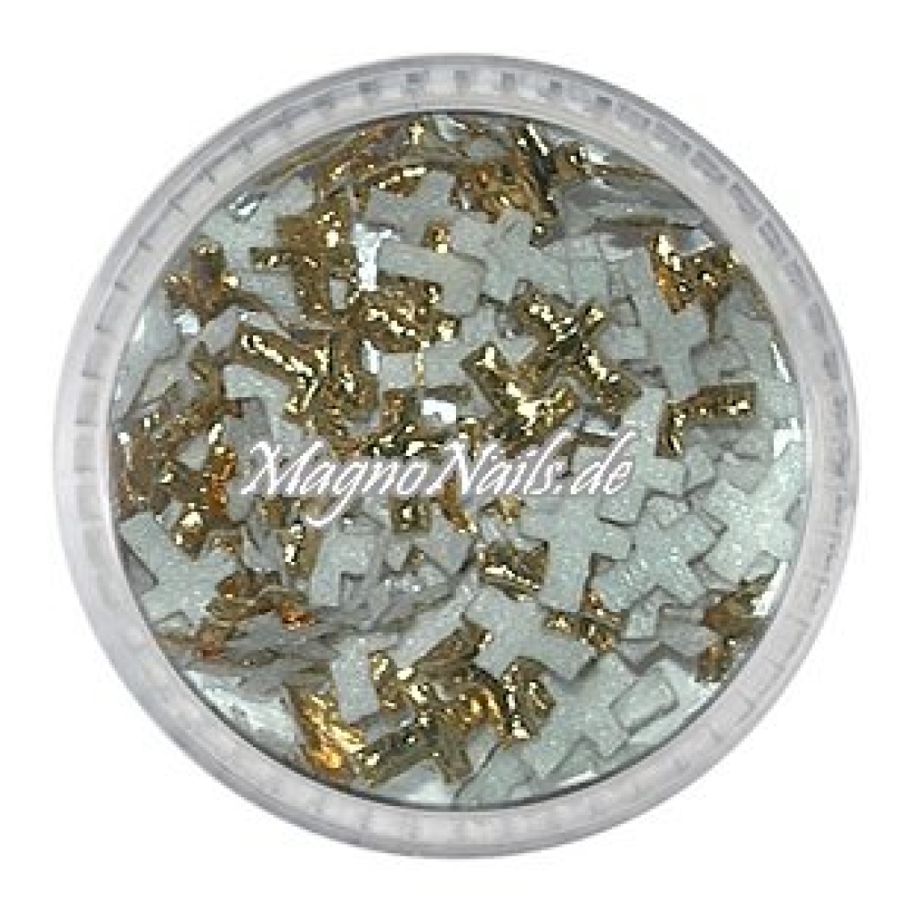 3D Einlegemotive - Shapes - Kreuze gold  Nailart Nageldesign Nail art