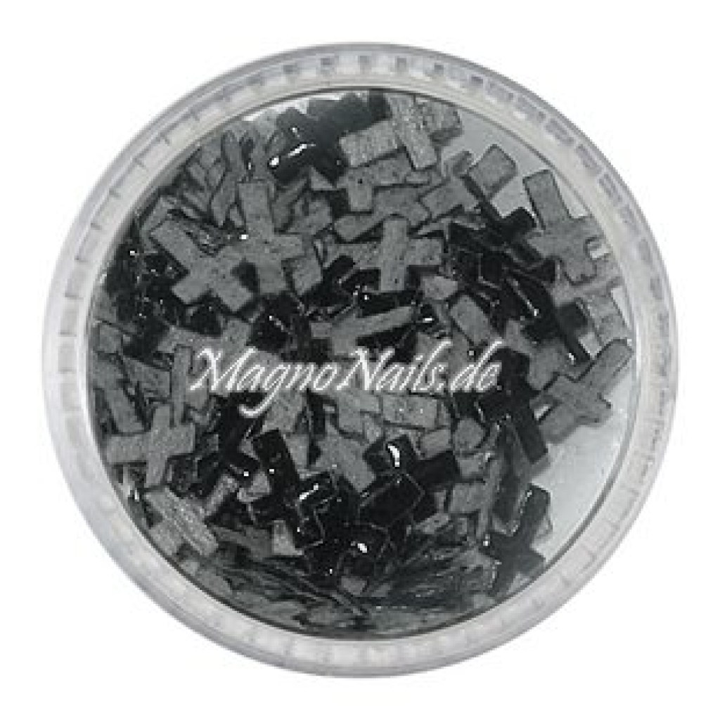 3D Einlegemotive - Shapes - Kreuze schwarz  Nailart Nageldesign Nail art