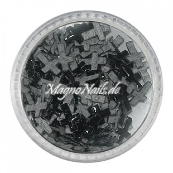 3D Einlegemotive - Shapes - Kreuze schwarz Nailart Nageldesign Nail art