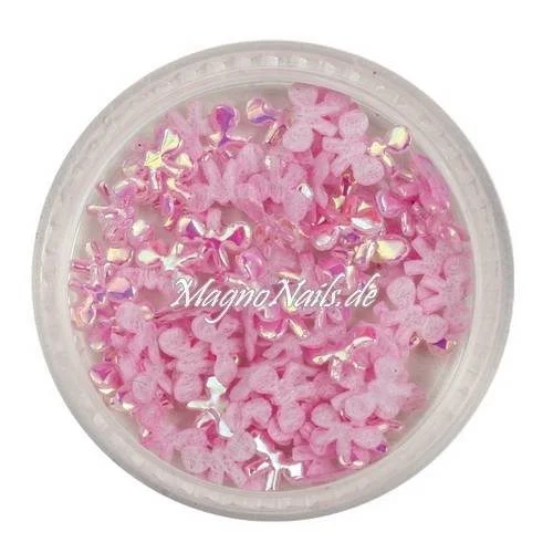 3D Einlegemotive - Shapes - Schleifen rosa 5 mm Nail Art Soft Einleger