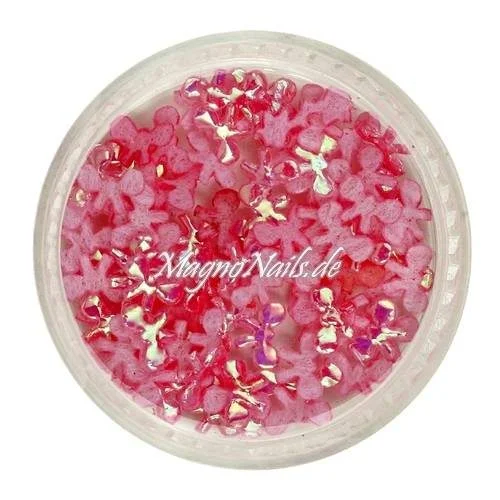 3D Einlegemotive - Shapes - Schleifen rot 5 mm Nail Art Soft Einleger