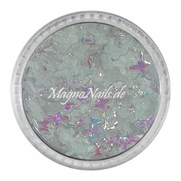 3D Einlegemotive - Shapes - Schmetterlinge weiß 5 mm