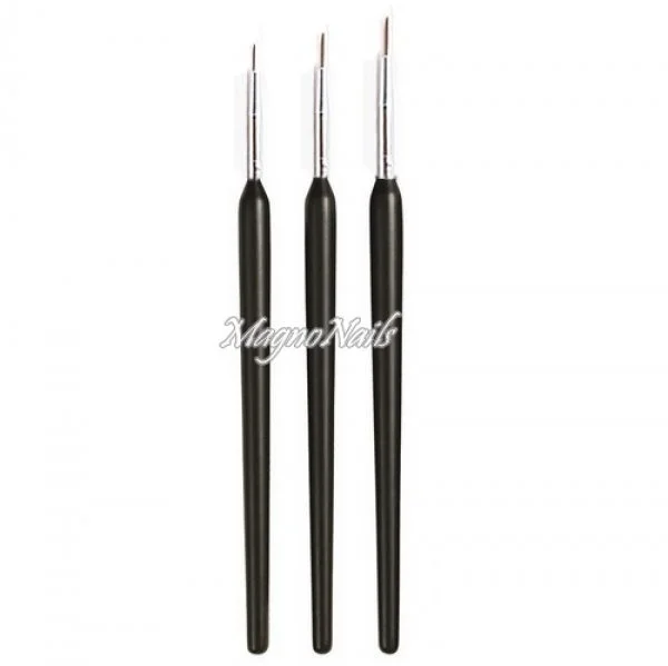 Nail Art Pinsel Set 3 -Teilig Nagelpinsel Nägel Nagelstudio Zubehör Günstig Schnäppchen