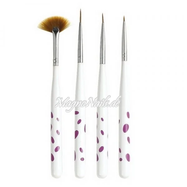 Nail Art Pinsel Set 4 -Teilig Nagelpinsel Nägel Nagelstudio Zubehör Günstig Schnäppchen