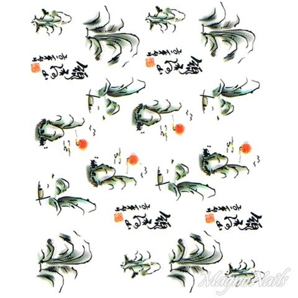 2D Nail Art One Stoke Sticker