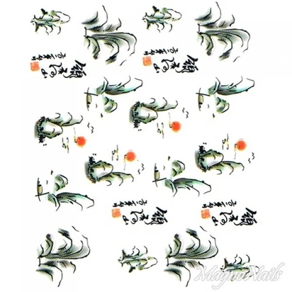 2D Nail Art One Stoke Sticker