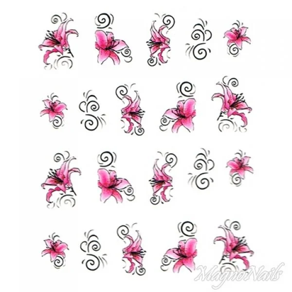 2D Nail Art One Stoke Sticker