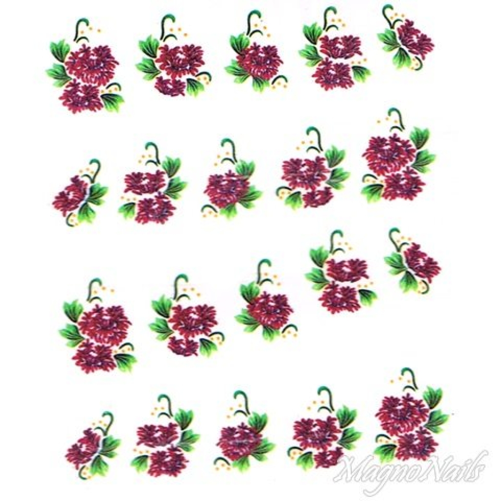 2D Nail Art One Stoke Sticker