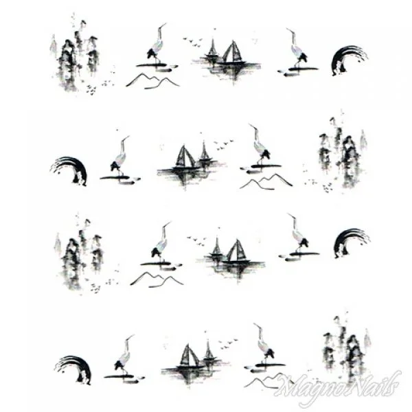 2D Nail Art One Stoke Sticker