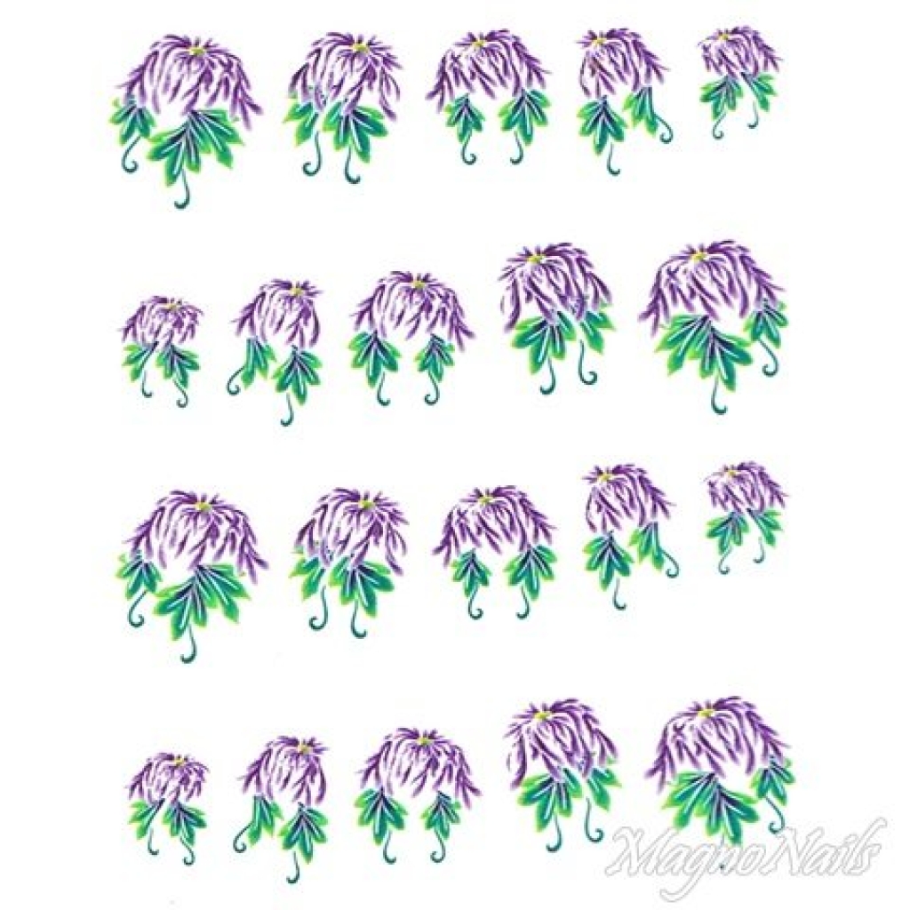 2D Nail Art One Stoke Sticker