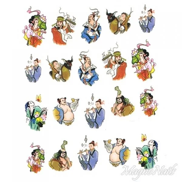 2D Nail Art One Stoke Sticker