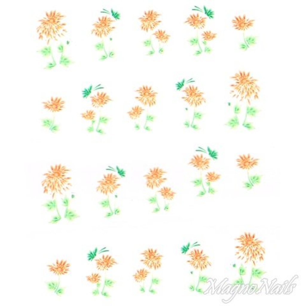 2D Nail Art One Stoke Sticker