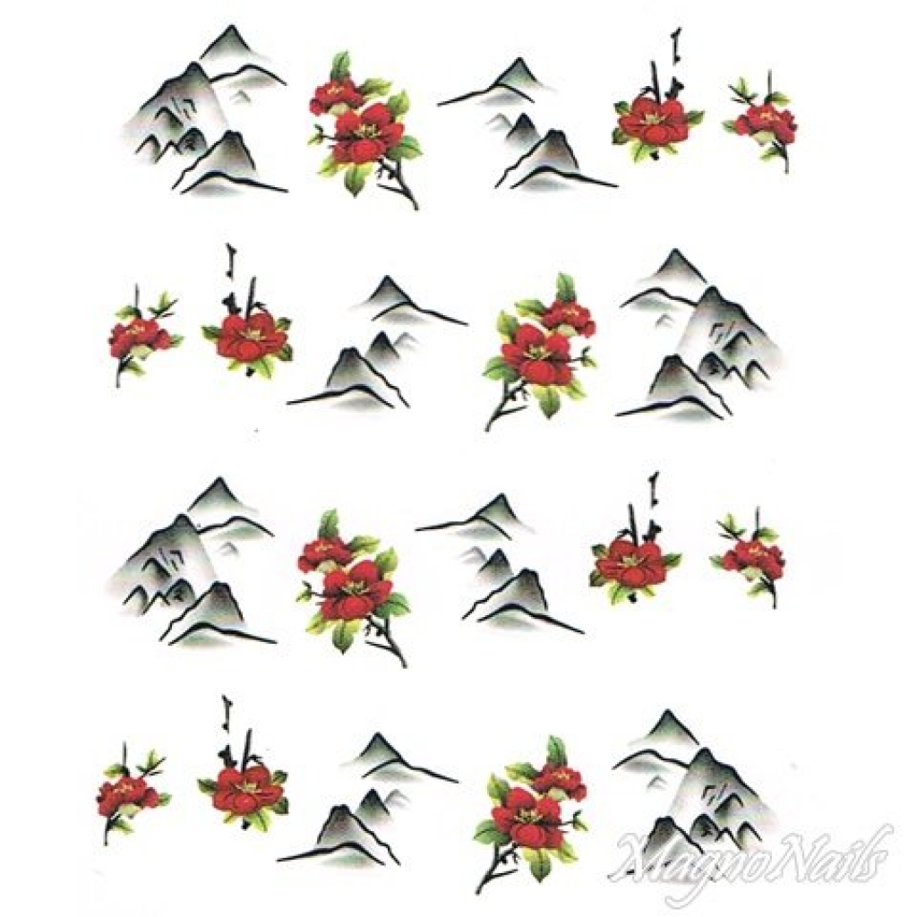 2D Nail Art One Stoke Sticker
