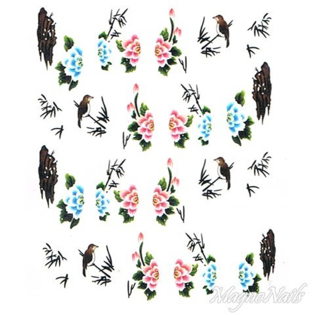 2D Nail Art One Stoke Sticker