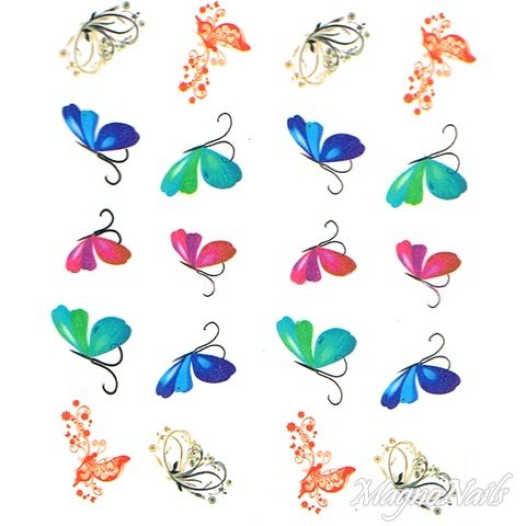 2D Nail Art One Stoke Sticker