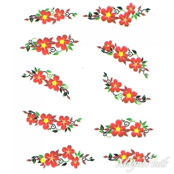 2D Nail Art One Stoke Sticker