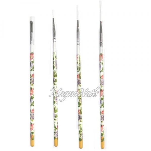 Nail Art Pinsel Set 4-Teilig Nagelpinsel Nägel Nagelstudio Zubehör Günstig Schnäppchen