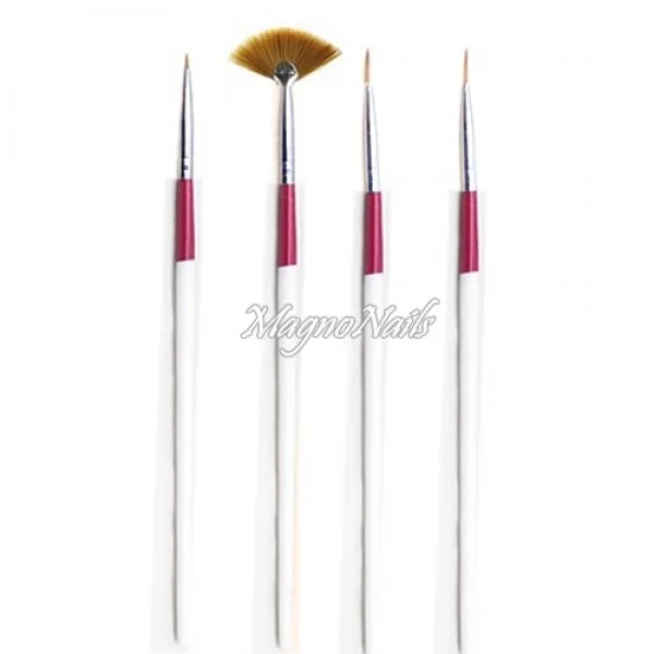 Nail Art Pinsel Set 4 -Teilig Nagelpinsel Nägel Nagelstudio Zubehör Günstig Schnäppchen