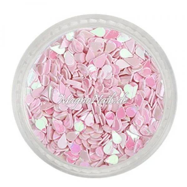 Glitter Shapes - Einlegemotive - Tropfen rosa Nail Art Nails Nagel Nögel Nailart Einleger