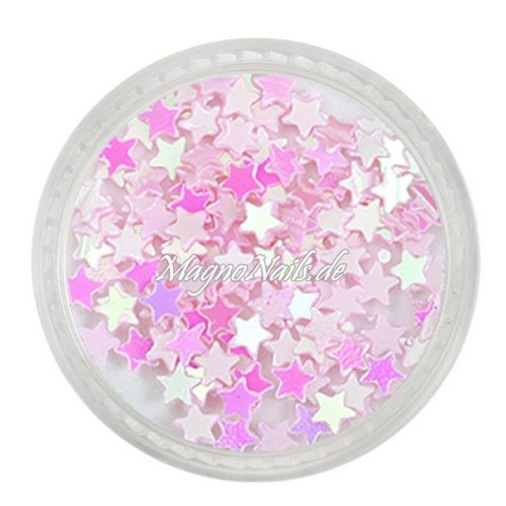 Glitter Shapes - Einlegemotive - Sterne rosa Nail Art Nails Nagel Nögel Nailart Einleger