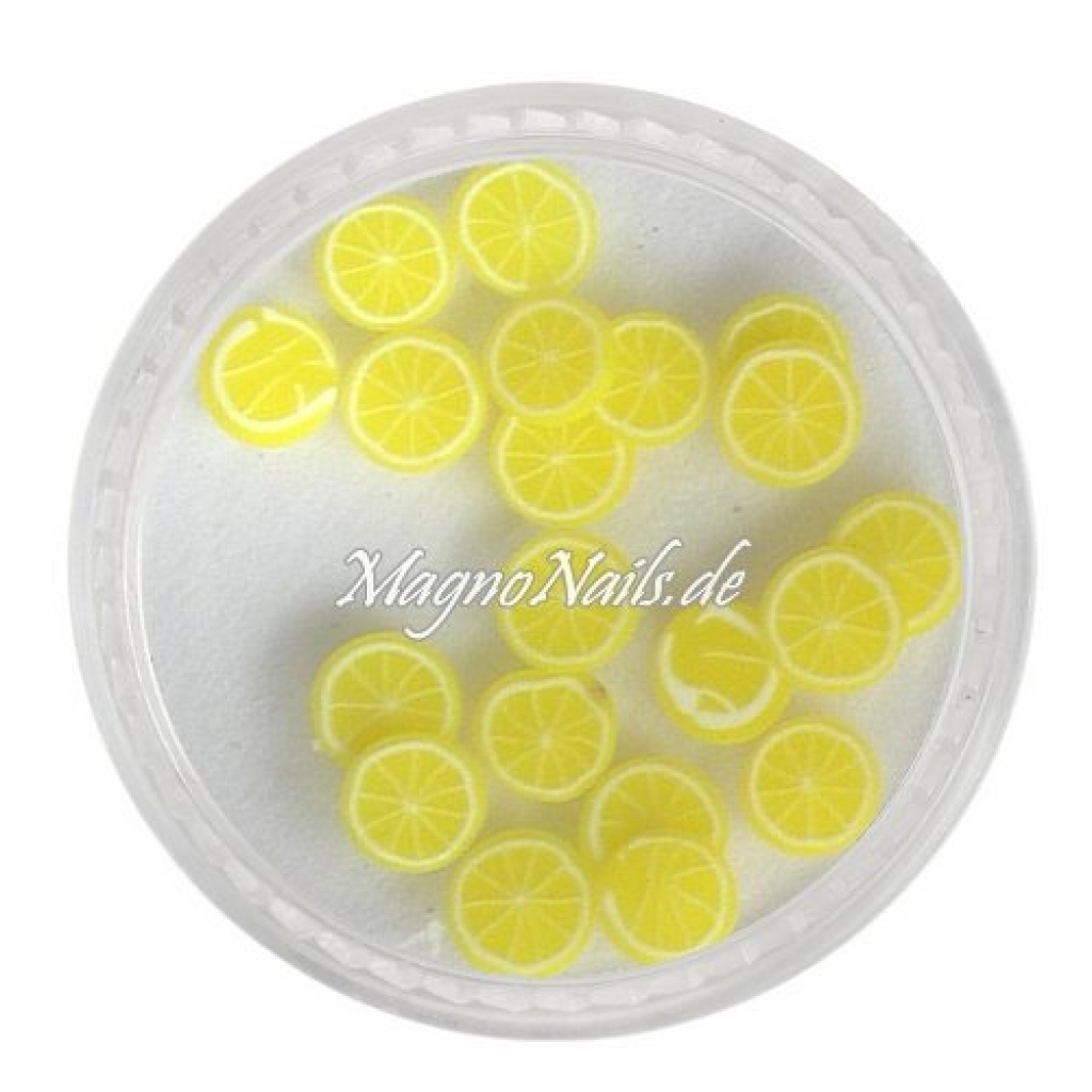 Einlegemotive - Fimo Früchte - Zitrone klein Nail Art Nails Nagel Nögel Nailart