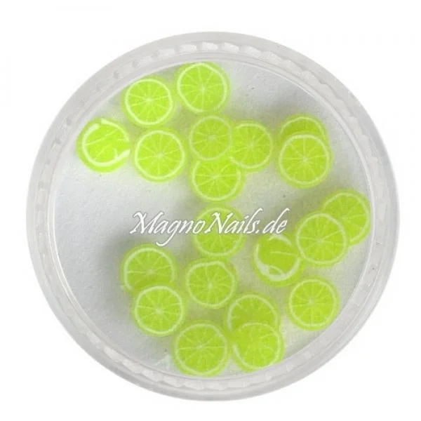 Einlegemotive - Fimo Früchte - Limette klein Nails Nagel Nögel Nailart