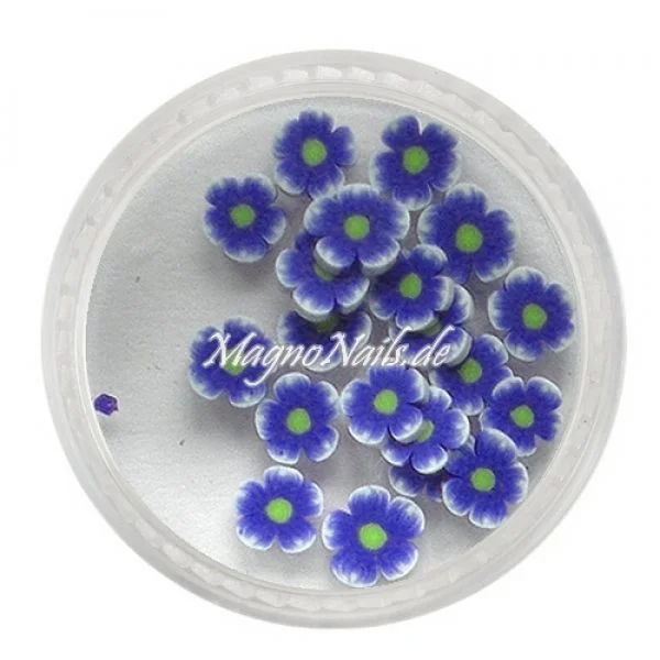 Einlegemotive - Fimo Shapes - Blume dunkelblau Nail Art Nails Nagel Nögel Nailart