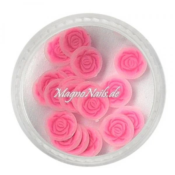 Einlegemotive - Fimo Shapes - Rosen neonpink Nail Art Nails Nagel Nögel Nailart