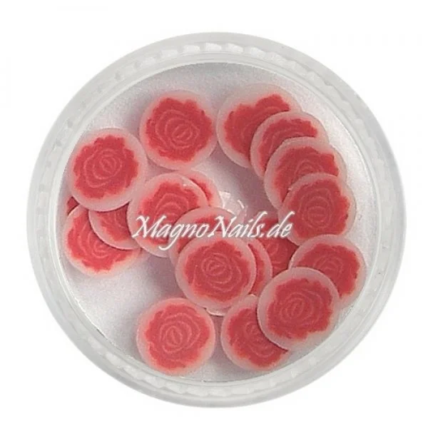 Einlegemotive - Fimo Shapes - Rosen rot Nail Art Nails Nagel Nögel Nailart