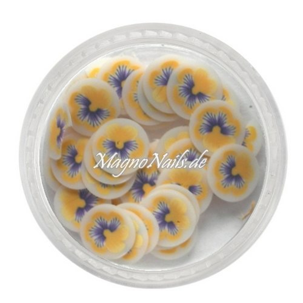 Einlegemotive - Fimo Shapes - Blume gelb Nail Art Nails Nagel Nögel Nailart