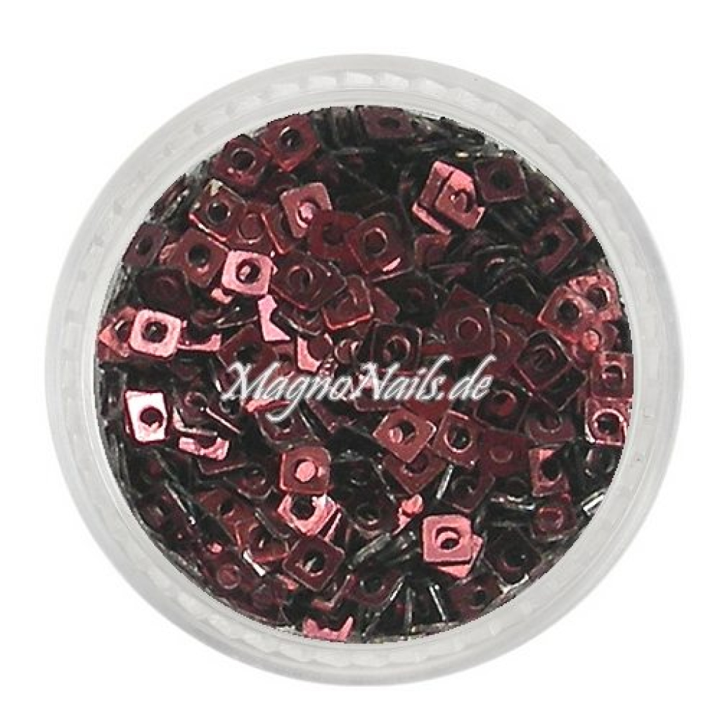 Glitter Shapes - Einlegemotive - Quadrat dunkelbraun metallic Nail Art Nails Nagel Nögel Nailart
