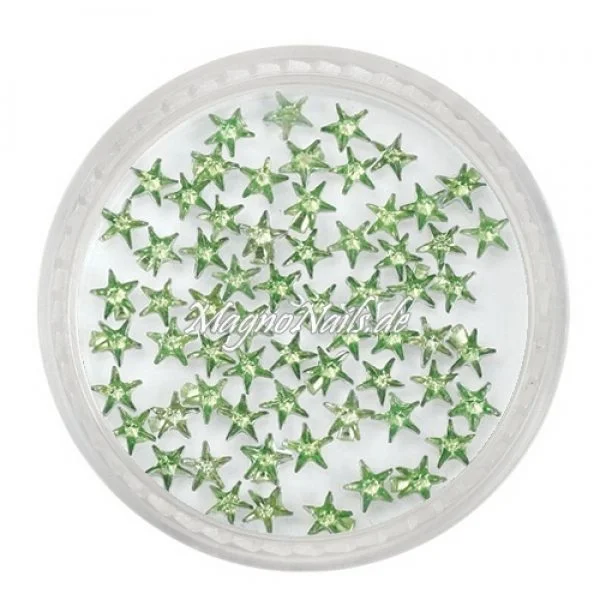 Strasssteine - Stern apfelgrün Nageldesign Nägel Nails Nagelstudio Einleger Nailart