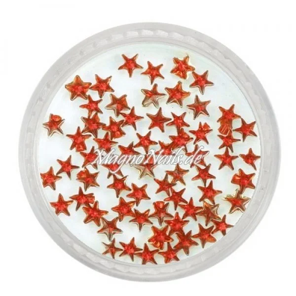 Strasssteine - Stern rot Nageldesign Nägel Nails Nagelstudio Einleger Nailart