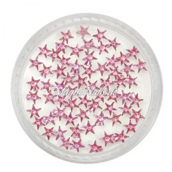 Strasssteine - Stern rosa Nageldesign Nägel Nails Nagelstudio Einleger Nailart