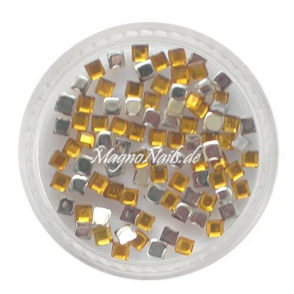 Strasssteine - Quadrat orange Nageldesign Nägel Nails Nagelstudio Einleger Nailart