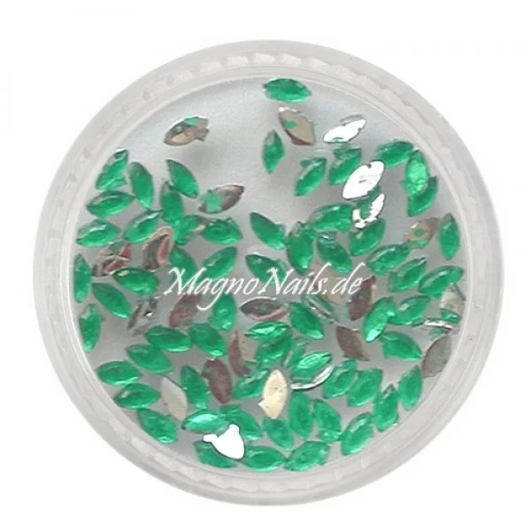 Strasssteine - Elipse grün Nageldesign Nägel Nails Nagelstudio Einleger Nailart