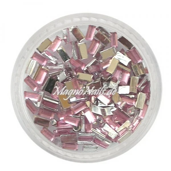 Strasssteine - Rechteck rosa Nageldesign Nägel Nails Nagelstudio Einleger Nailart